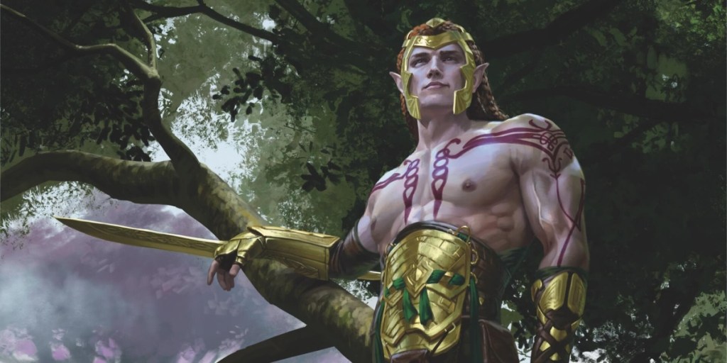 An entry image showing an Eladrin DnD 5e Paladin race