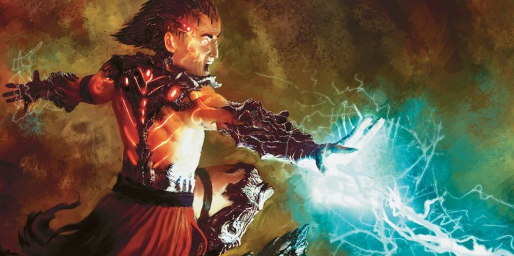 An entry image showing a spellcaster in DnD 5e