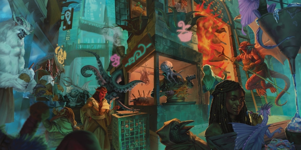 An entry image showing Planescape: Adventures in the Multiverse DnD 5e book
