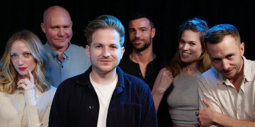 The cast of Natural Six D&D 5e show: Aoife Wilson, Doug Cockle, Harry McEntire, Ben Starr, Hollie Bennett, Alex Jordan