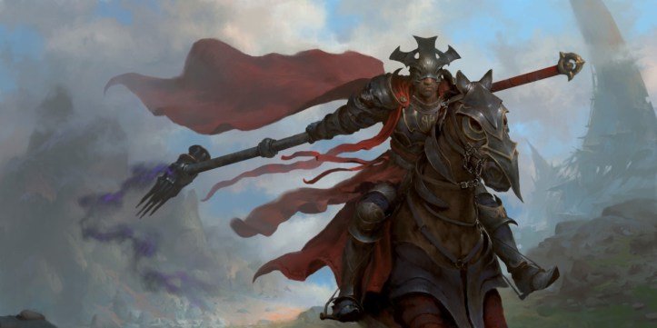 An entry image showing a black knight enemy in DnD 5e